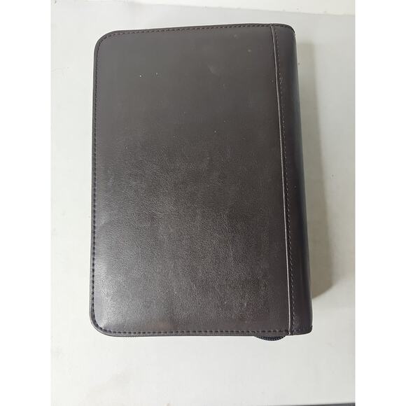 Franklin Covey 365 Brown 6 Ring Zippered Binder w/ Misc Sheets 8.5" x 6" x 1.75" - Picture 8 of 11